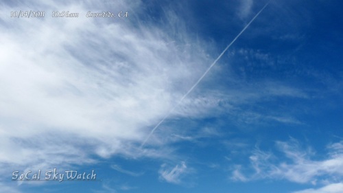 10:56am Escondido - Another chemtrail aerosol injection.