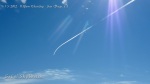 1/5/2012 San Diego 11:18am - Aerosol spray jet turns to form a "boomerang" shaped chemtrail.