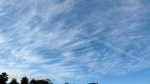 1/5/2012 San Diego 12:21pm - Chemtrail with blanket cloud cover forming.
