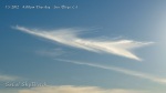 1/5/2012 San Diego 4:00pm - "Bow and arrow" shaped chemtrail line segment cloud.