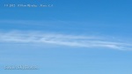 1/9/2012 Perris 11:19am - Another plane sprays a chemtrail across the expanded sine wave cloud.