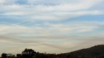 1/10/2012 San Marcos 4:26pm - Low altitude pollution haze sine wave formation under chemtrail cloudy skies.