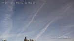 7:40am Rows of expanding chemtrails.