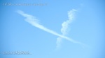 3:11pm Giant expanding chemtrail X formation.